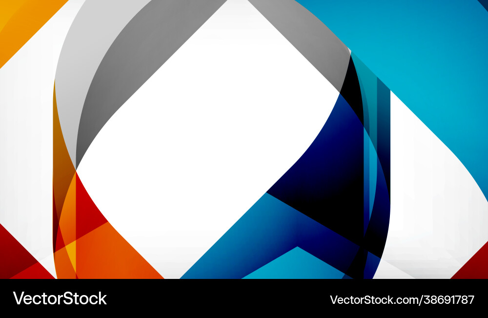 Abstract square shape with overlapping waves Vector Image