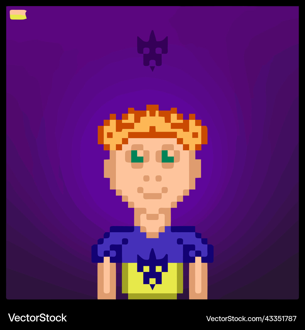Cartoon character in pixel art using Cartoon character in pixel art using vector image