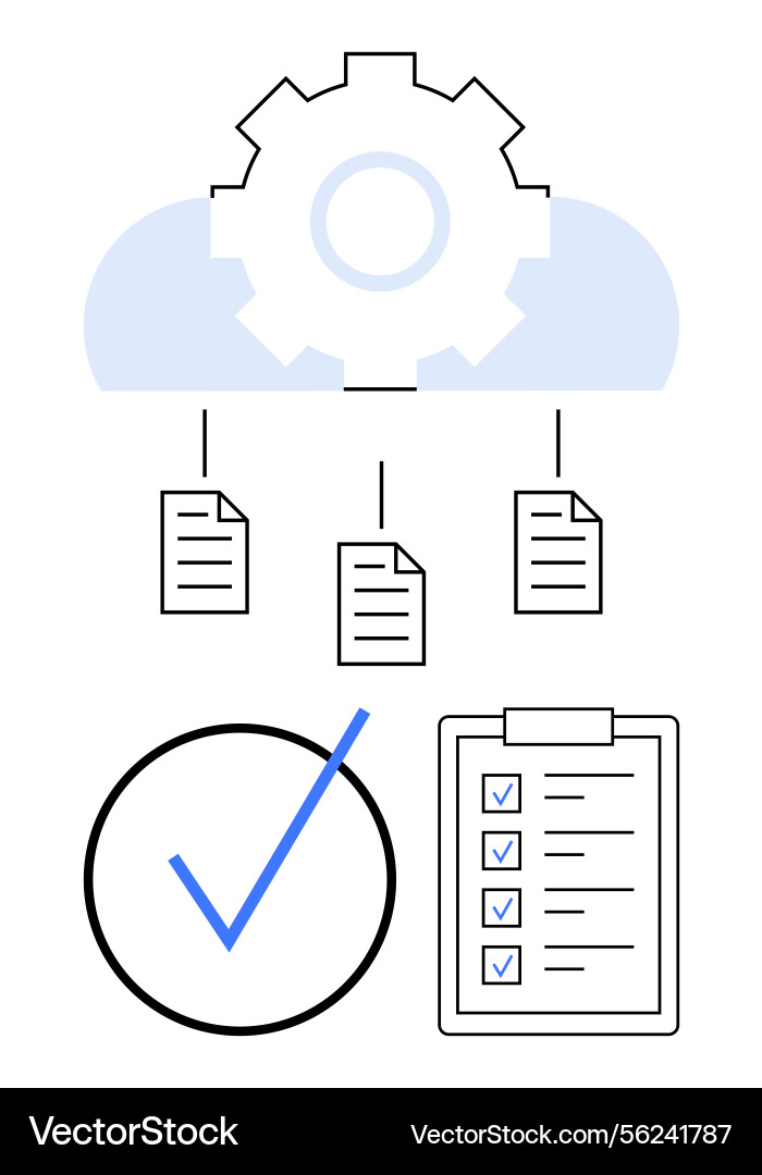 Cloud-Integration mit Dokumentenfreigabe und Aufgabe Cloud-Integration mit Dokumentenfreigabe und Aufgabe vektorbild