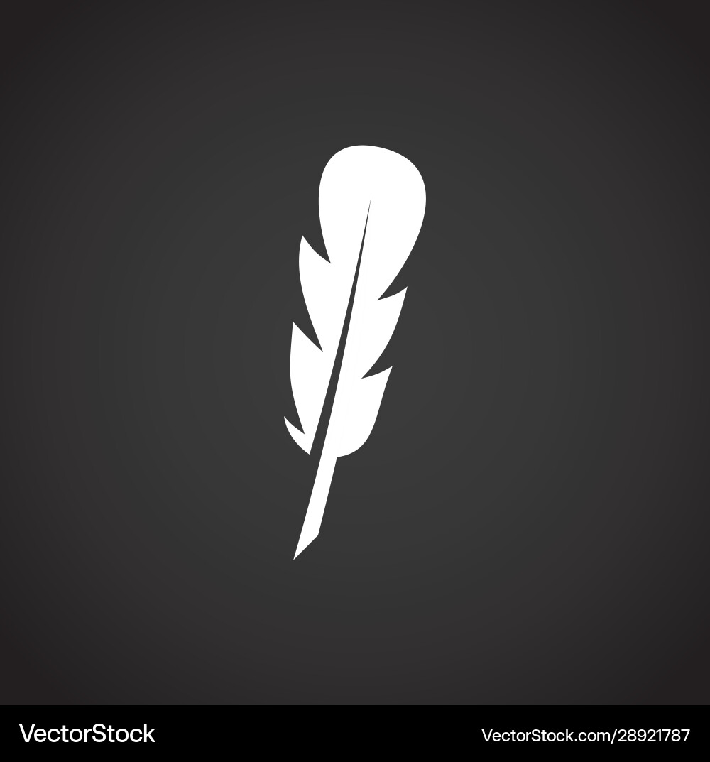 Feather icon on background for graphic and web Feather icon on background for graphic and web vector image