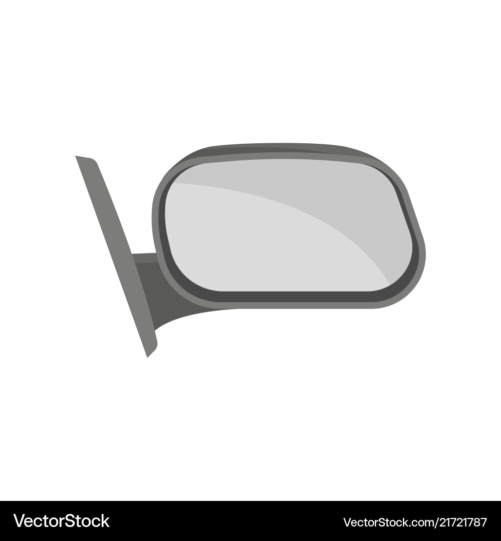 Flat of outside rear view mirror part Flat of outside rear view mirror part vector image