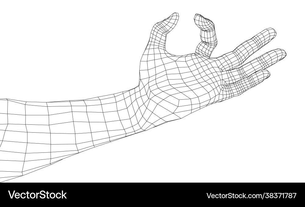 Hand hold some tiny or thin object vector image