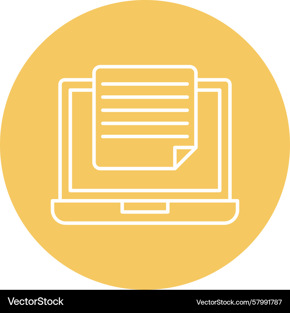 Laptop line multi circle Vector Image