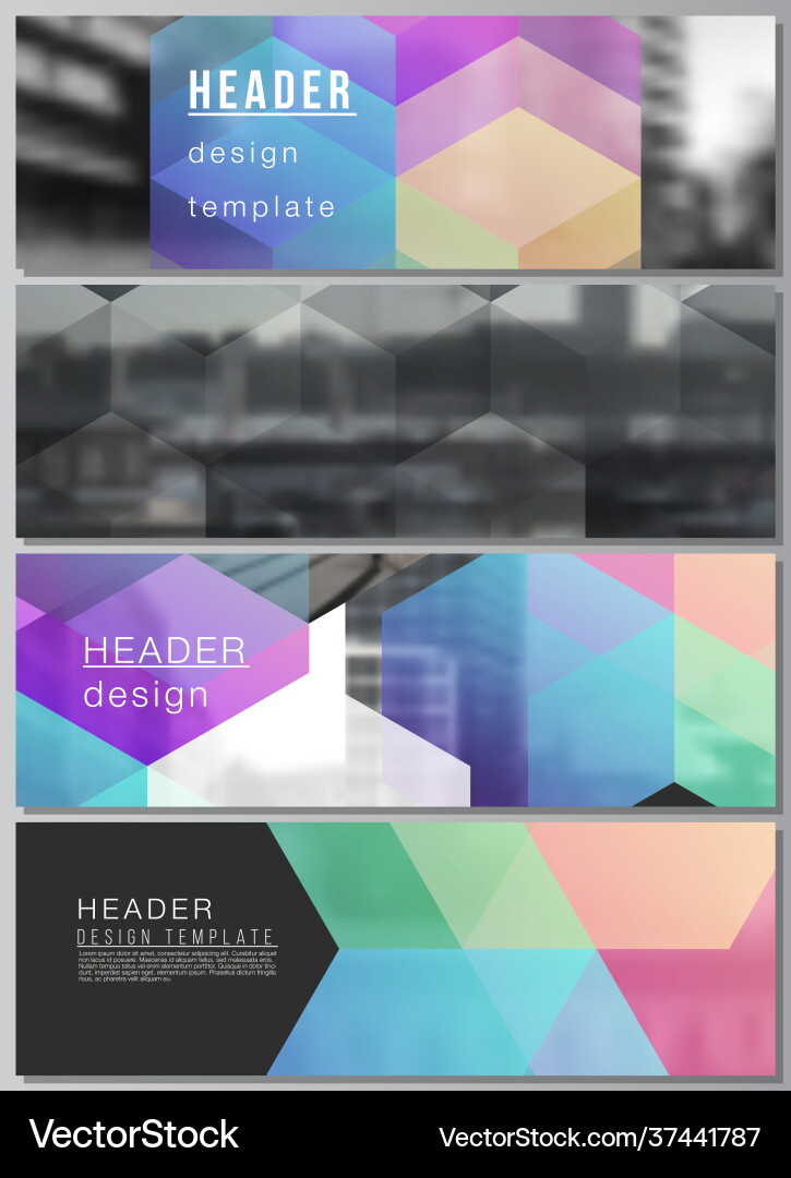 Layout headers banner design templates Layout headers banner design templates vector image