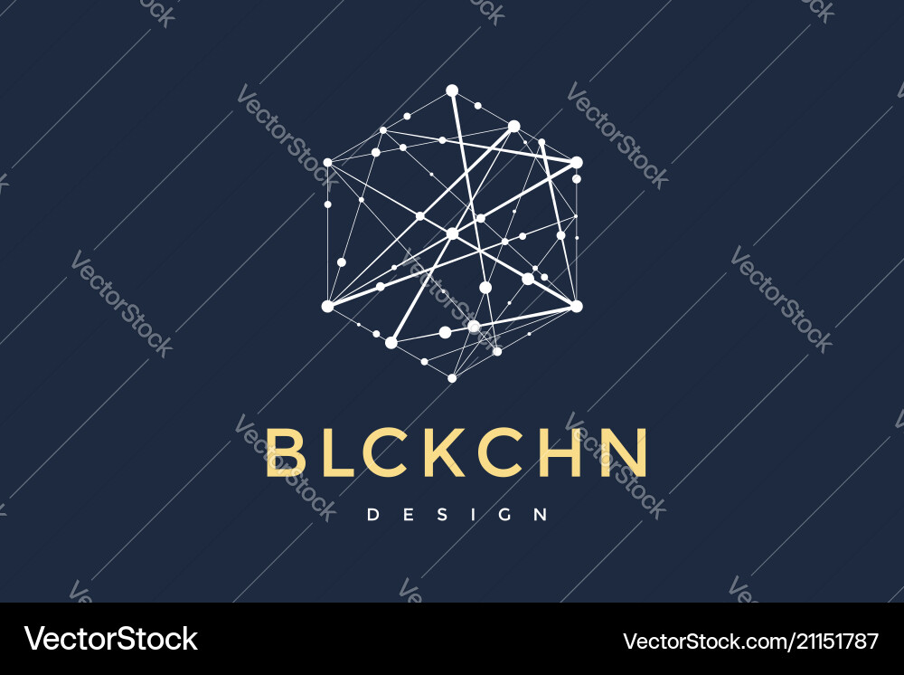 Logo für Blockchain-Technologie Logo für Blockchain-Technologie vektorbild