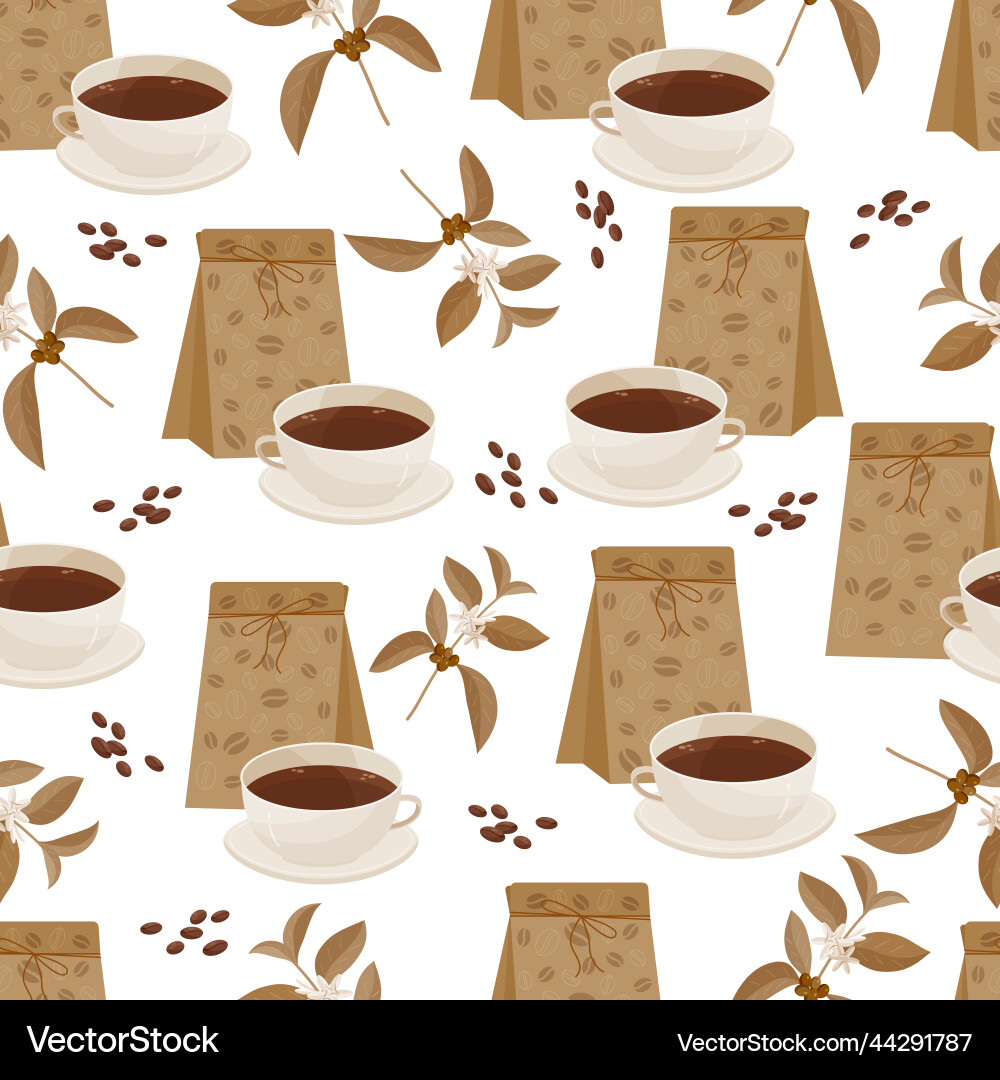 Monochrome seamless pattern in flat style Monochrome seamless pattern in flat style Vector Image