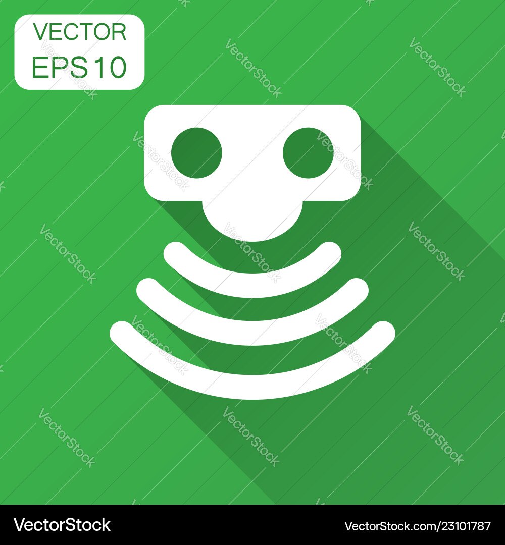 Motion sensor icon in flat style waves Motion sensor icon in flat style waves vector image