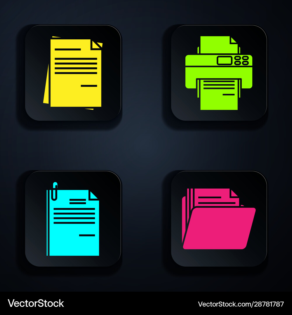 Set document folder file vector image