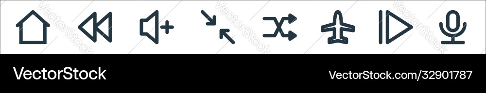 User interface line icons linear set quality User interface line icons linear set quality vector image