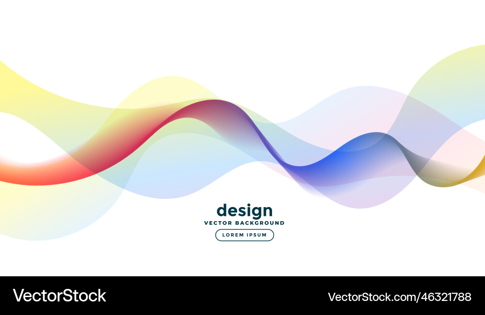Abstract colorful wave curve lines background vector image