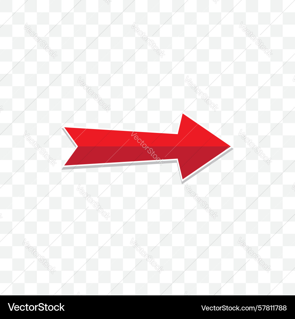 Bold red arrow png symbol for web and ui design Bold red arrow png symbol for web and ui design vector image