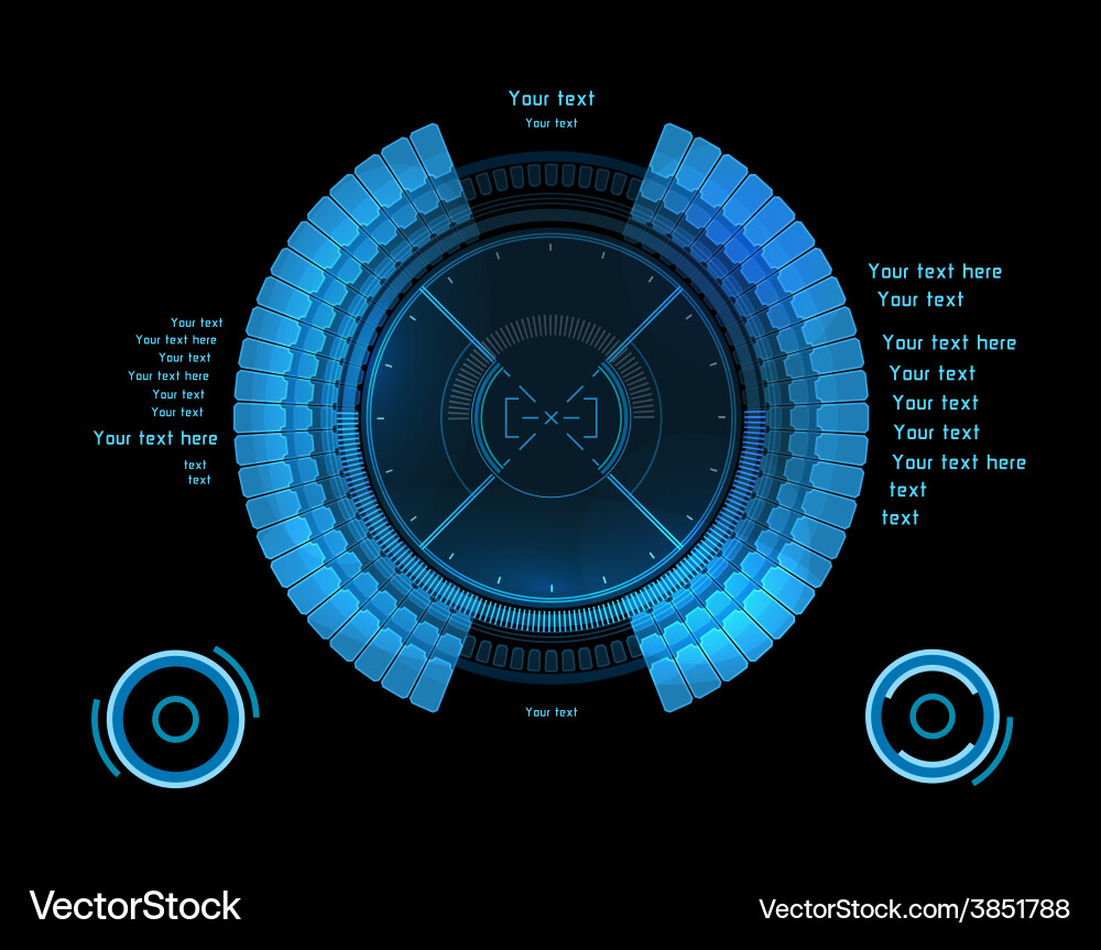 Digital HUD Interface Vector Image