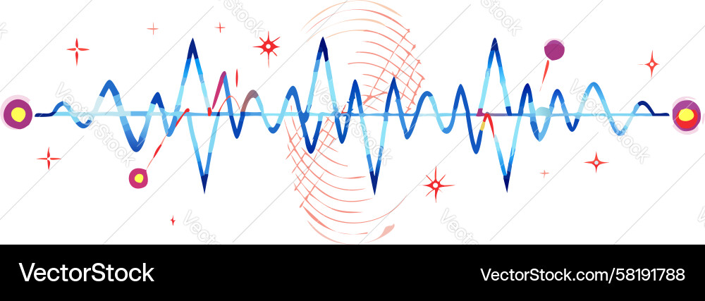 Dynamic Pulse Waveform Vector Image