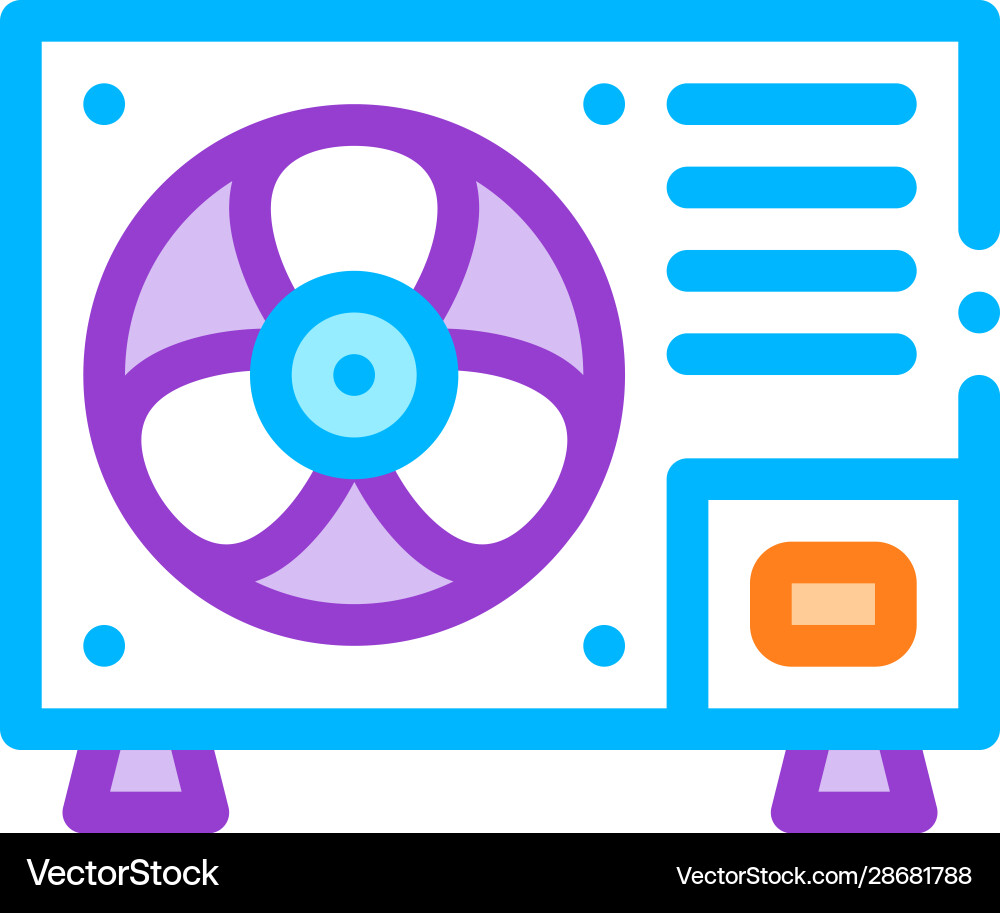 Fixed new conditioner system thin line icon Vector Image