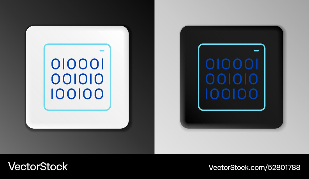 Line binary code icon isolated on grey background Line binary code icon isolated on grey background vector image