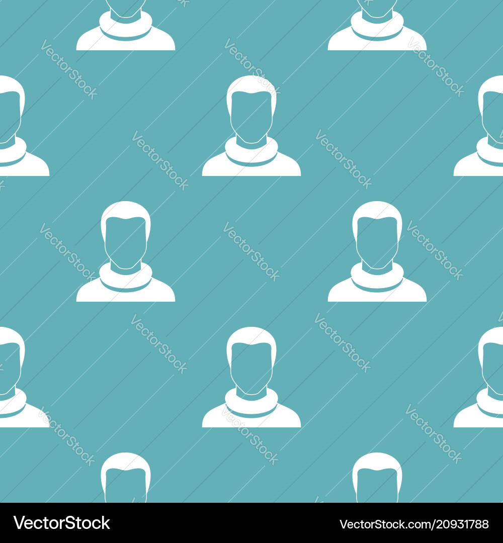 Man avatar pattern seamless Man avatar pattern seamless vector image