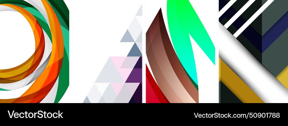 Minimal geometric abstract background with circles Vector Image