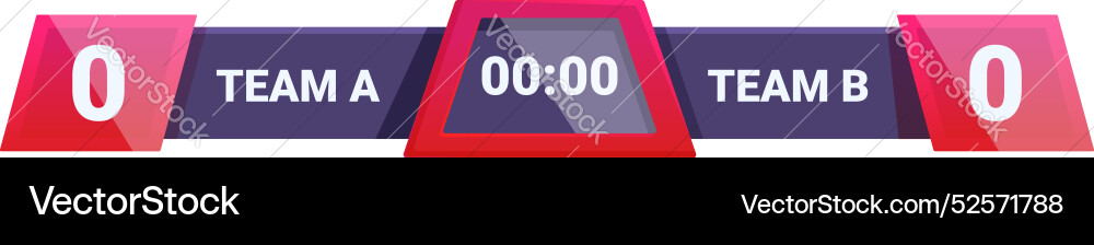 Modern scoreboard with time and result display Modern scoreboard with time and result display vector image