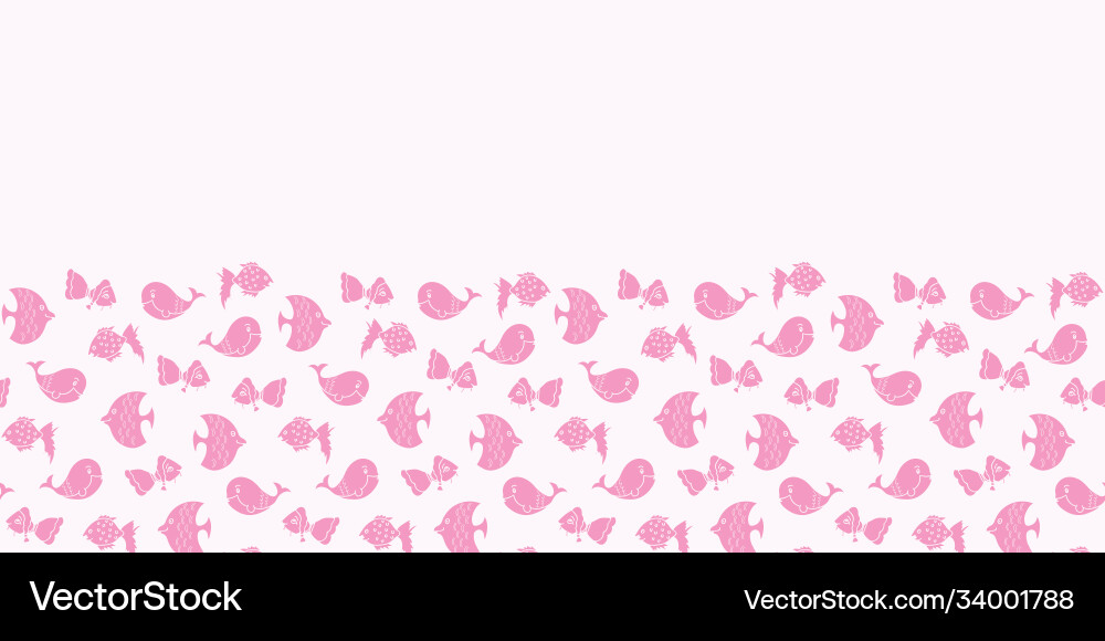 Pastel horizontal border seamless pattern Pastel horizontal border seamless pattern vector image