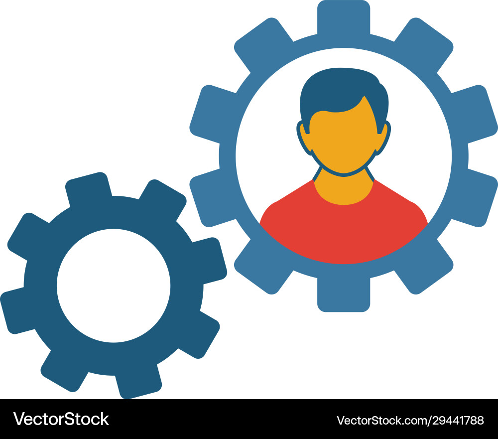 Production manager icon simple element from vector image