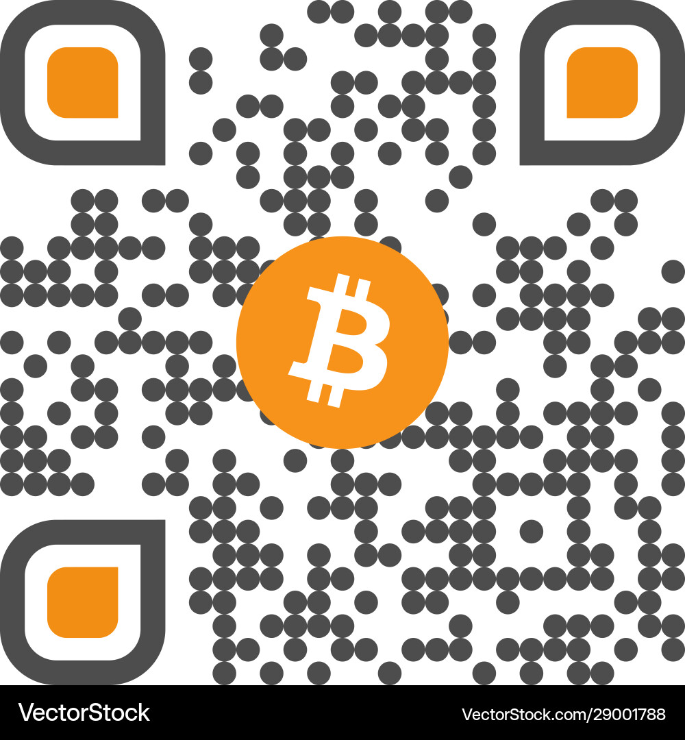 Qr code with bitcoin sign symbol for internet – Royalty-Free Vector |  VectorStock