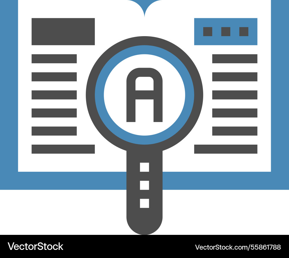 Search of knowledge flat web icon concept Vector Image