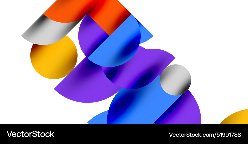 Tech minimal circular shapes geometric art Vector Image