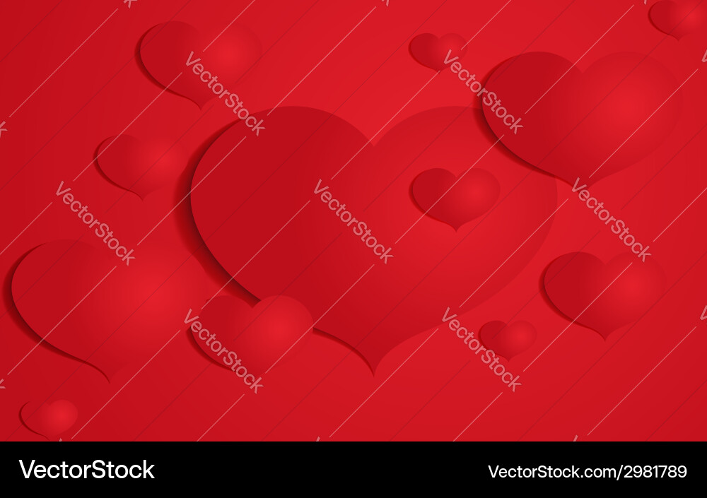Abstract paper heart background Vector Image
