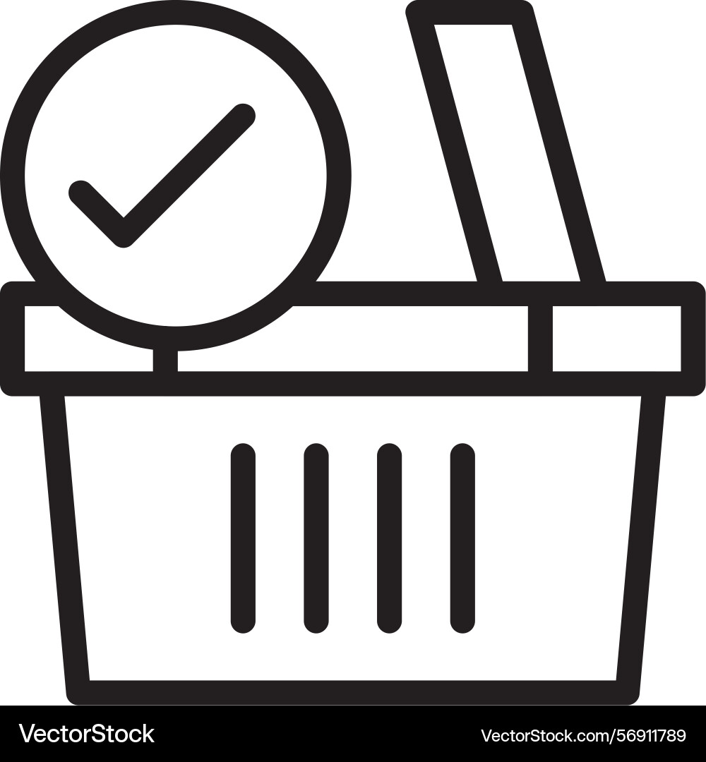 Checkout linear style icon design Vector Image