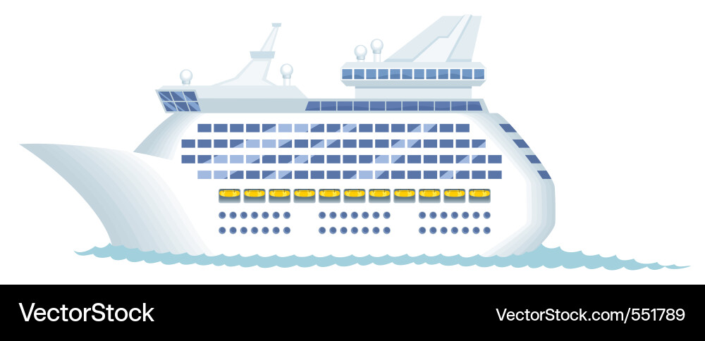 Cruise ship Royalty Free Vector Image - VectorStock