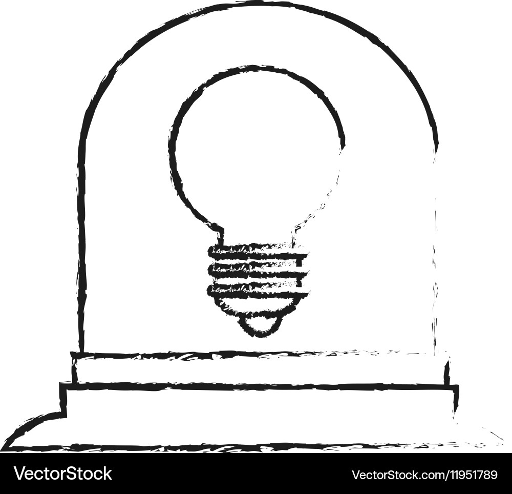 Isolated robot with light bulb design vector image