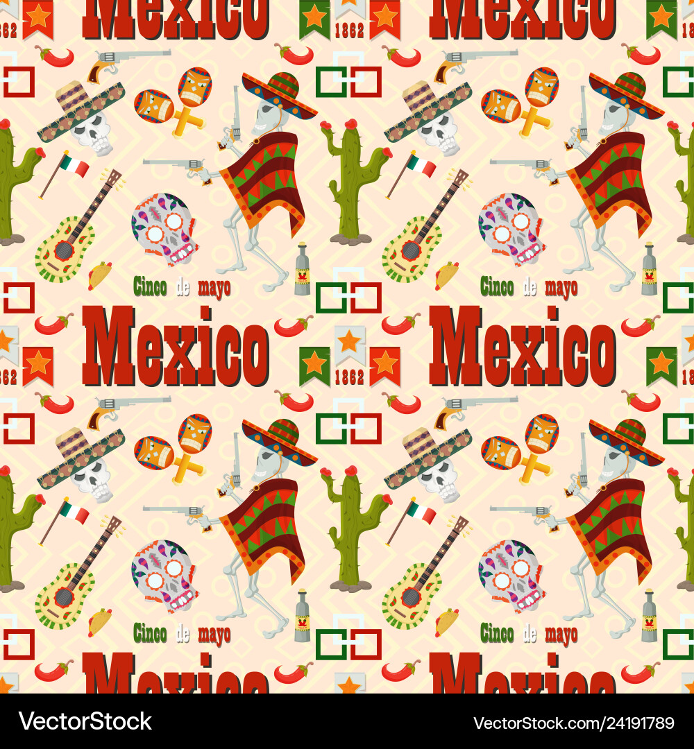 Seamless pattern 5 in flat style the theme Seamless pattern 5 in flat style the theme vector image