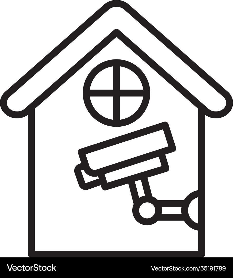 Security camera line icon design Vector Image