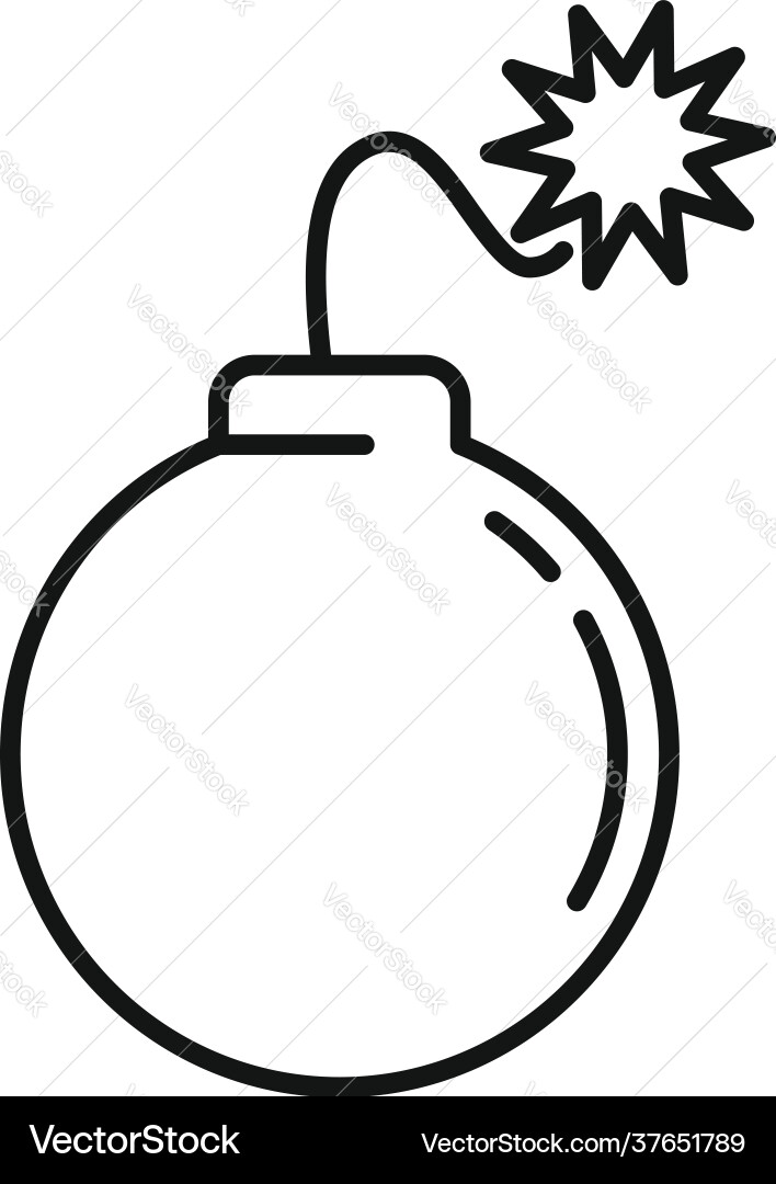 Teen problems bomb icon outline style Teen problems bomb icon outline style vector image