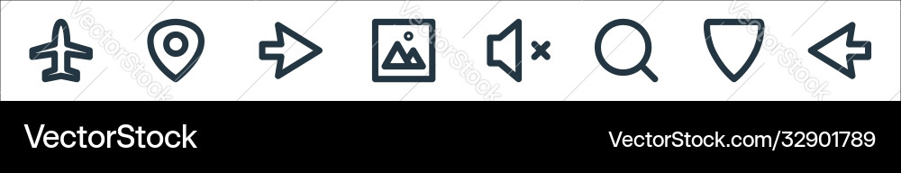 User interface line icons linear set quality User interface line icons linear set quality vector image