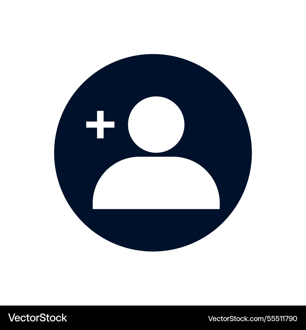 Add new user account or friend button vector image