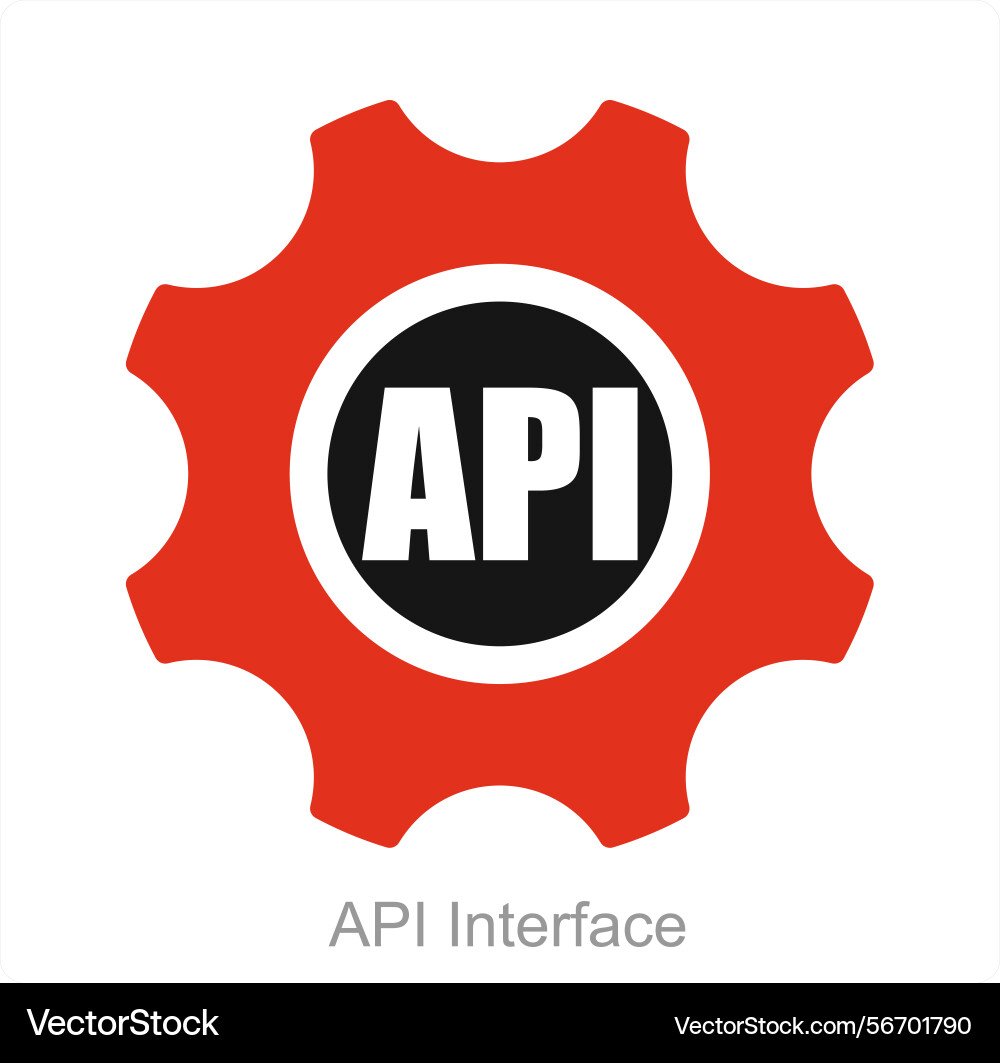 Api interface and icon concept Vector Image