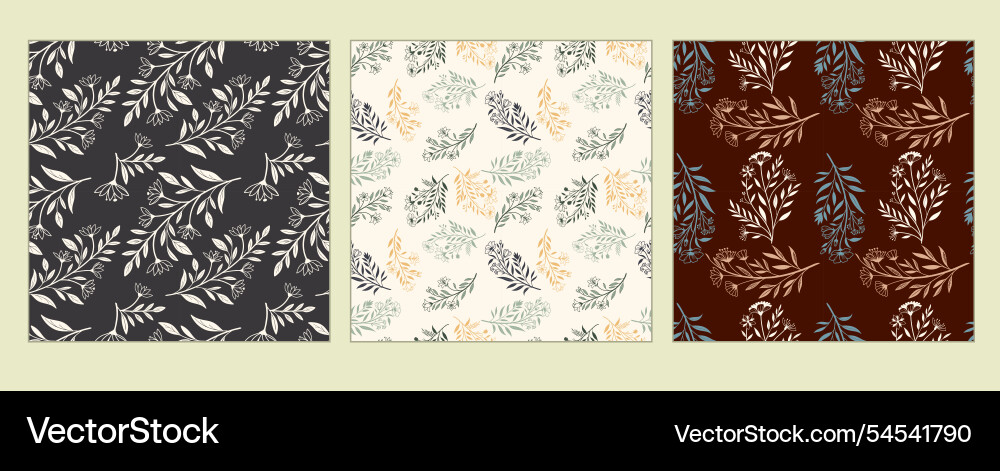 Botanical background seamless pattern Botanical background seamless pattern vector image