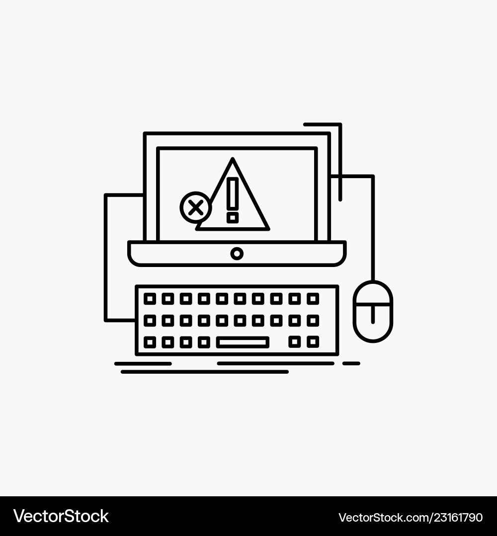 Computer Crash Fehler Systemleitung Symbol Computer Crash Fehler Systemleitung Symbol vektorbild
