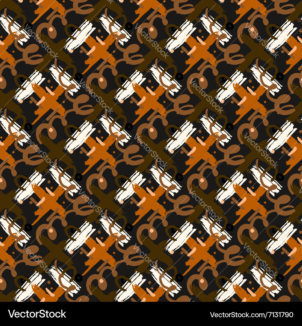 Crossed Brush Pattern vector image