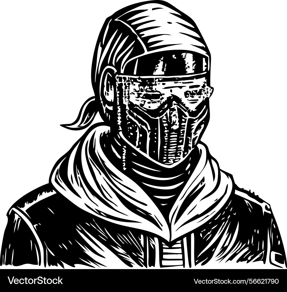 Cyberpunk hacker Vector Image