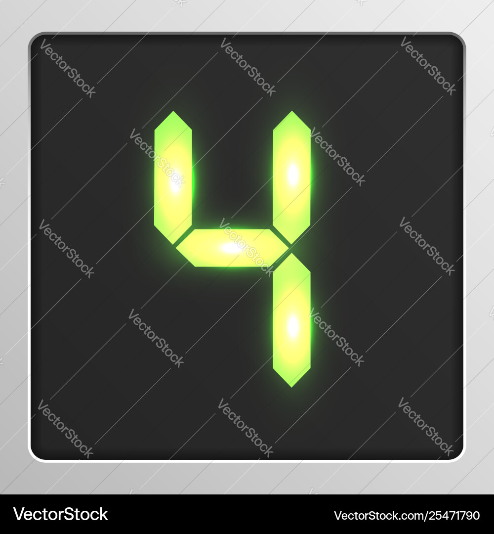 Digital character set typeface on a screen Digital character set typeface on a screen vector image