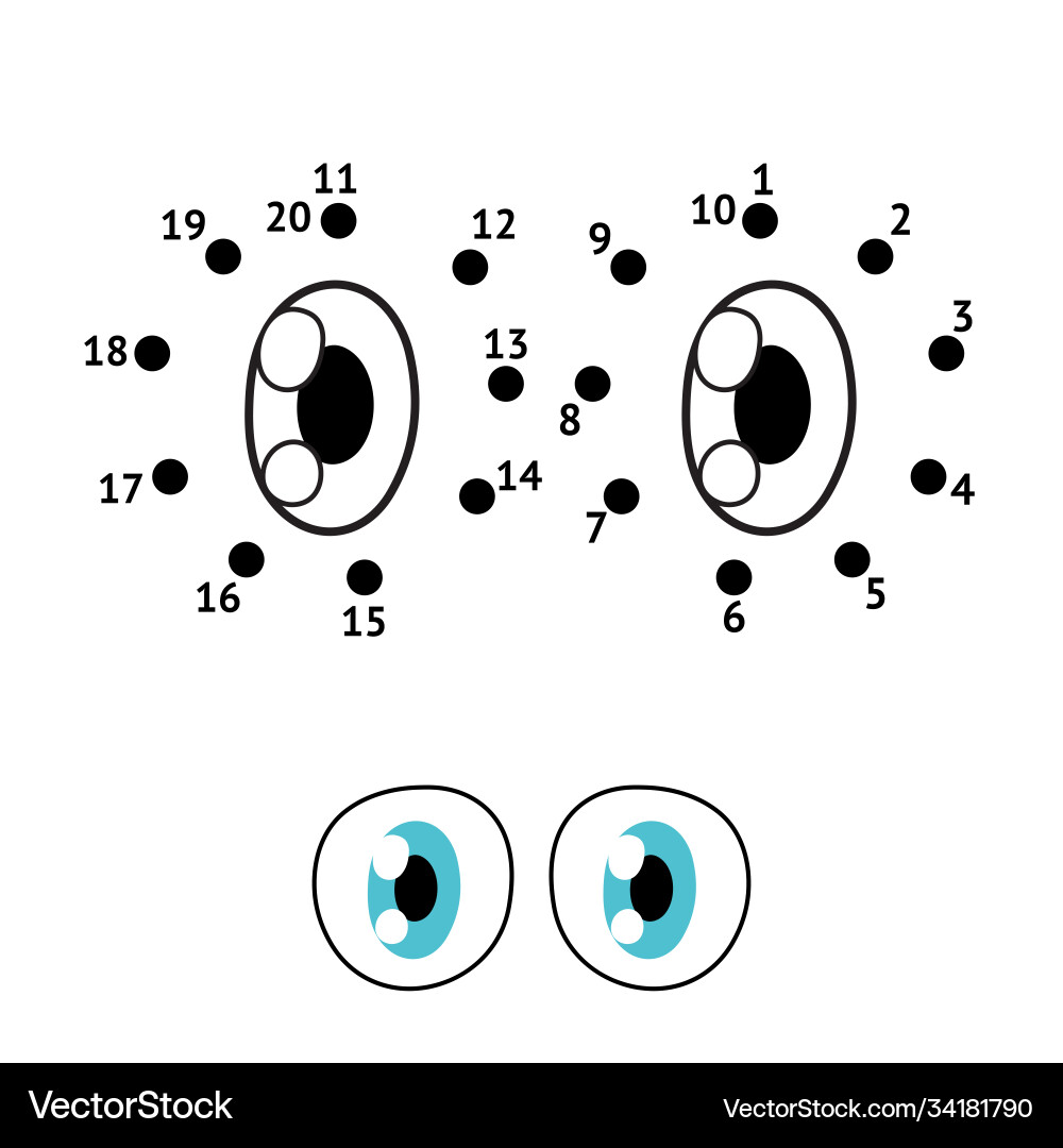 Dot to game for kids connect dots vector image