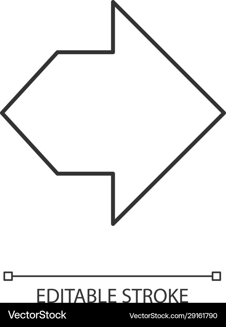 Double arrow linear icon two way navigation Vector Image
