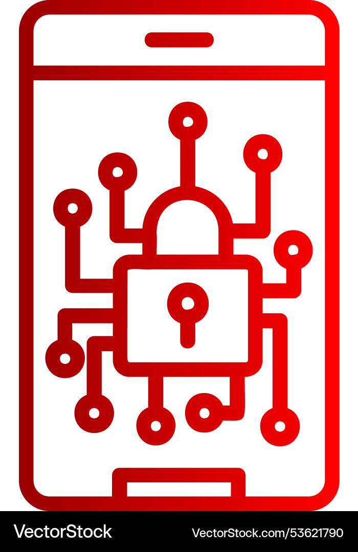 Encryption line gradient icon Vector Image