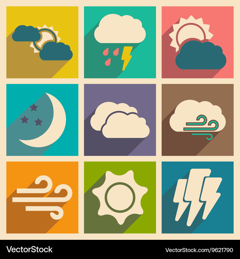 Flat with shadow concept and mobile application vector image