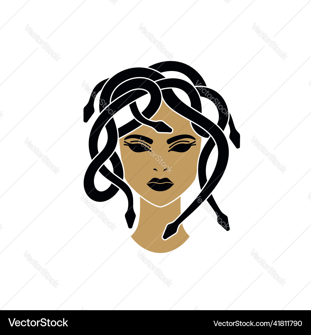 Mythological character medusa gorgon Mythological character medusa gorgon vector image