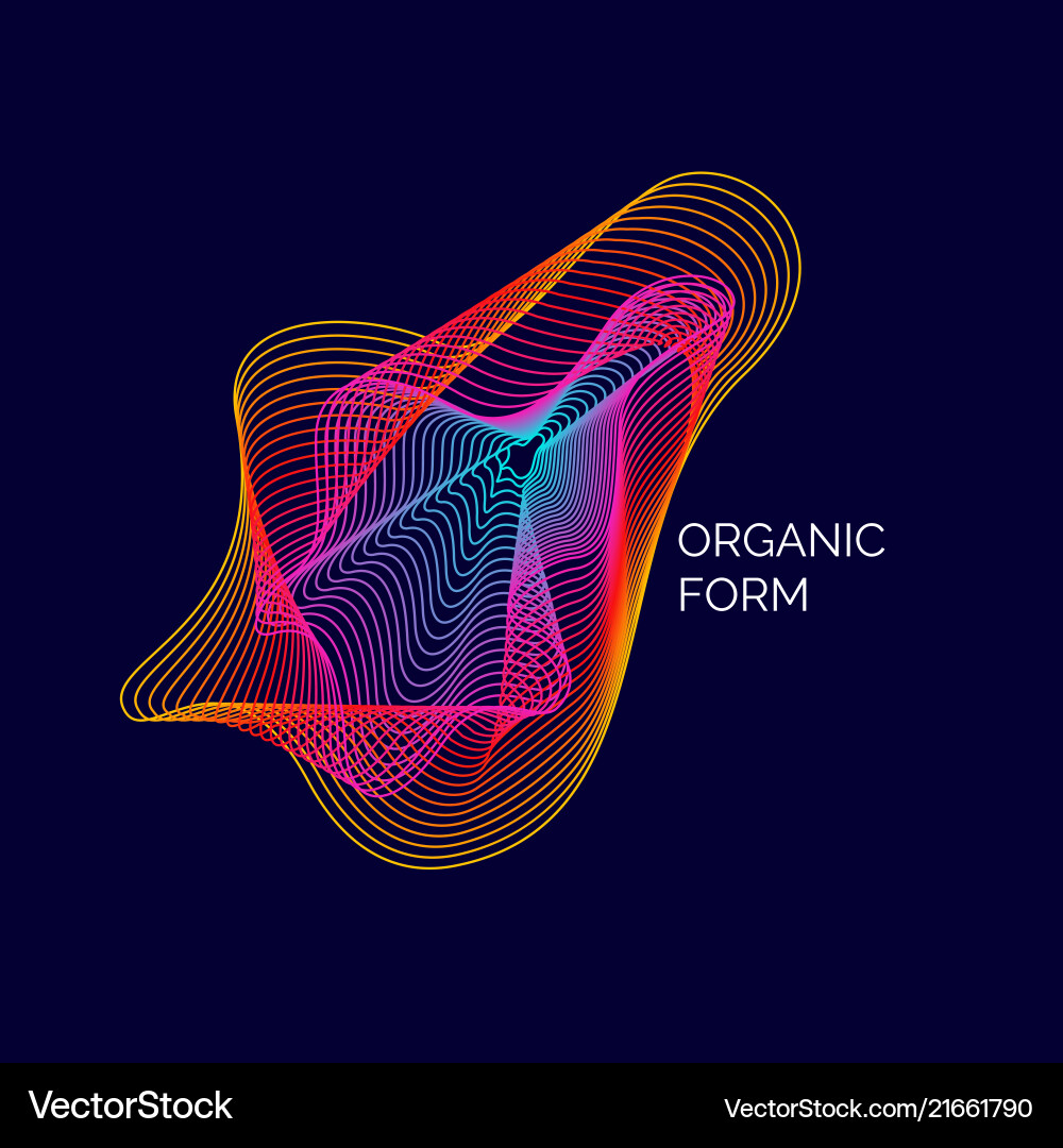 Organic forms with dynamic waves and lines