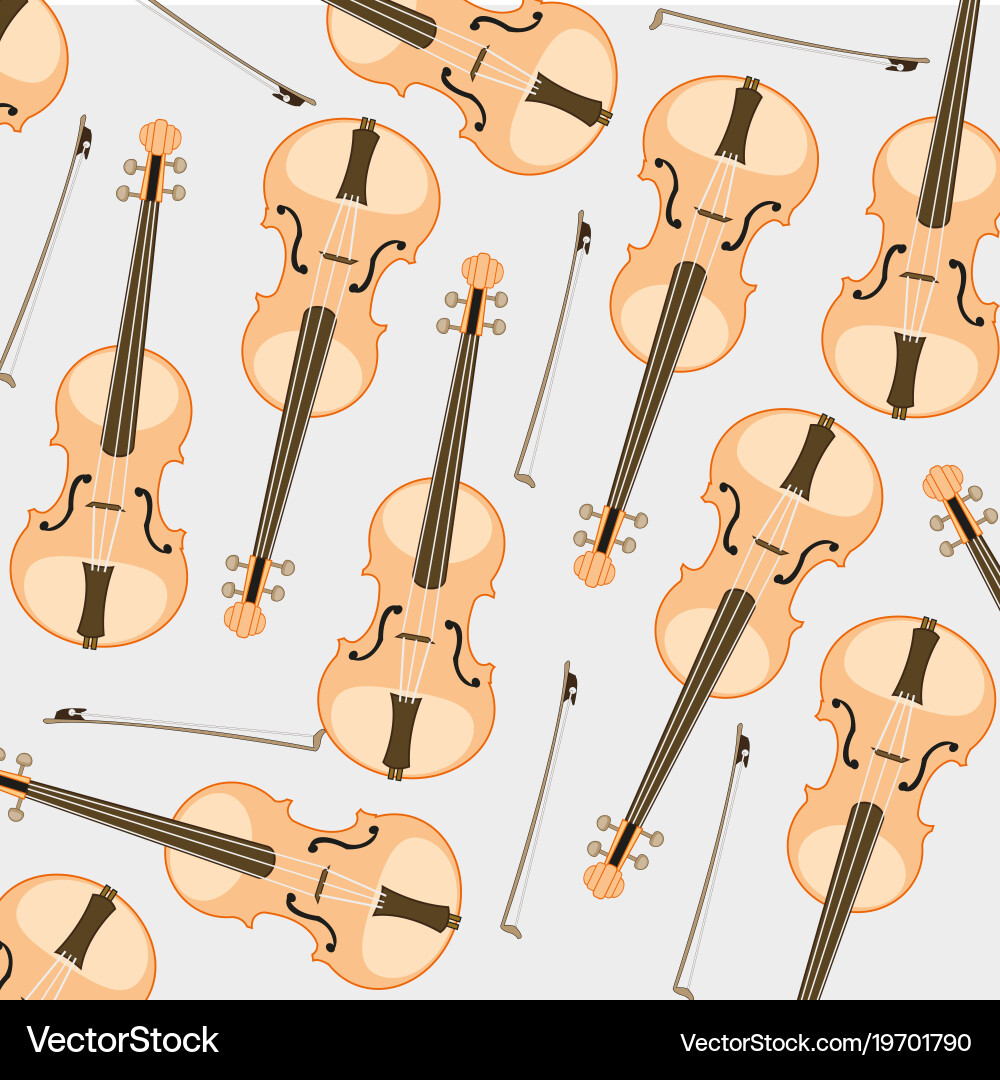Pattern from violin and joining vector image