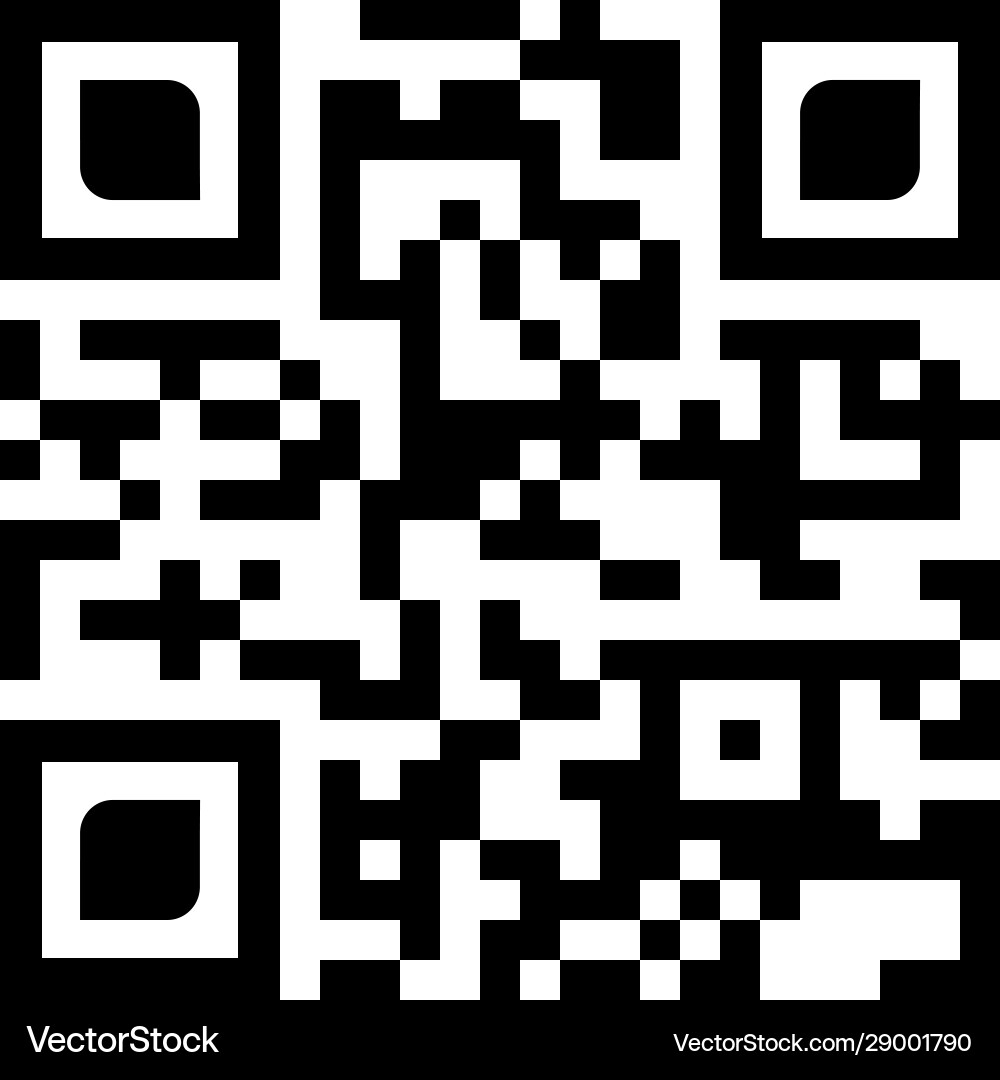 Sample qr code icon isolated on white background vector image